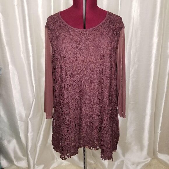 North Style Purple Lace Tunic - Picture 1 of 7